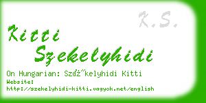 kitti szekelyhidi business card